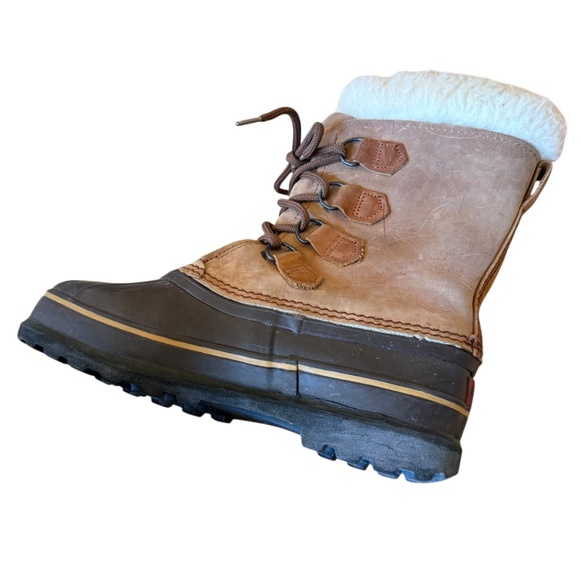 SOREL CARIBOU BOOT WINTER PROOF LACE UP LEATHER UPPER WATERPROOF WOMEN 9 - Picture 5 of 12